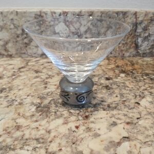 Lenox Spyro Martini Glass, Clear Glass..